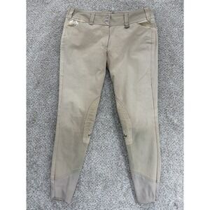Equine Couture Bobbi‎ Breeches Womens 32 Tan Equestrian Riding Stable Work-Worn